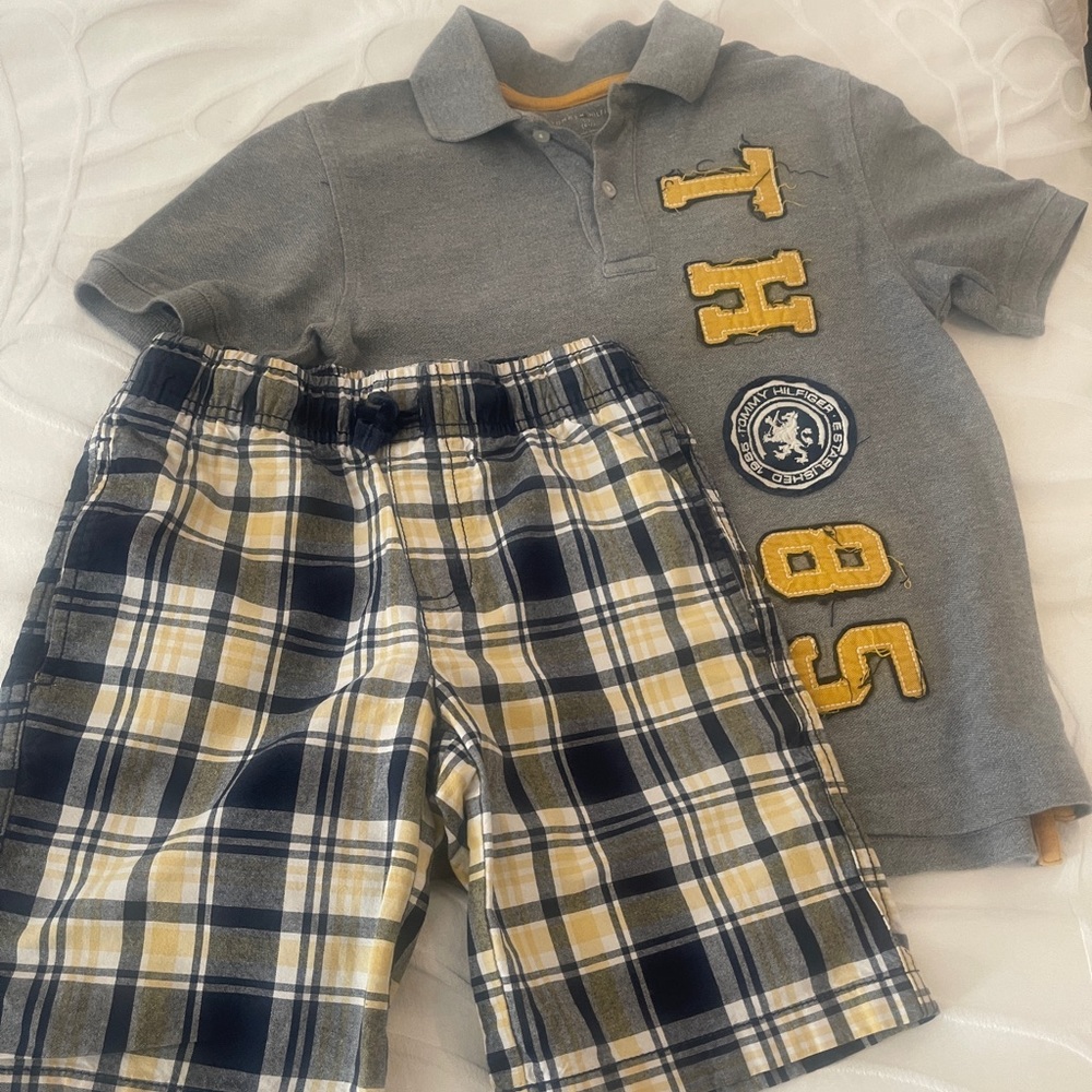 Tommy Hilfiger Top matched with Gymboree shorts.